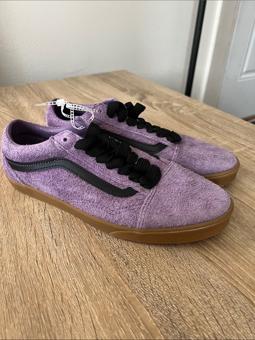 Vans Purple Suede Sneakers with Gum Sole